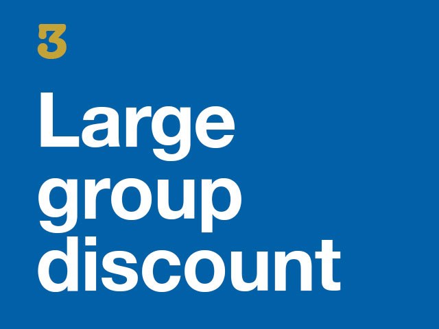 3. Large Group Discount